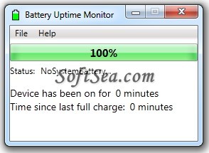 Battery Uptime Monitor Screenshot