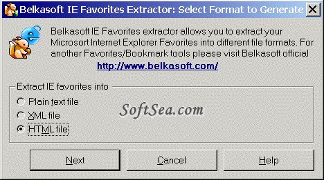 Belkasoft IE Favorites Extractor Screenshot