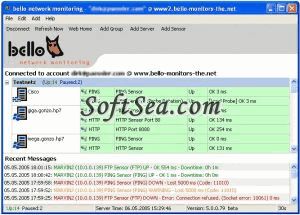Bello Network Monitoring WinGUI Screenshot