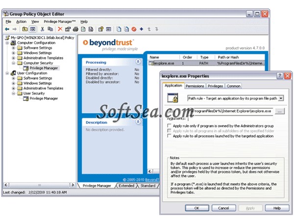 BeyondTrust PowerBroker Desktops Screenshot