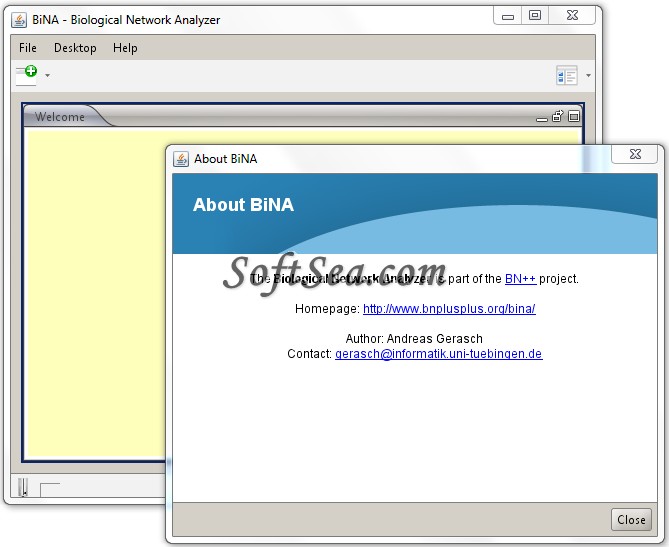 BiNA - Biological Network Analyzer Screenshot