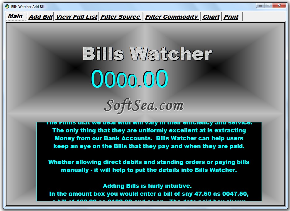 Bills Watcher Screenshot