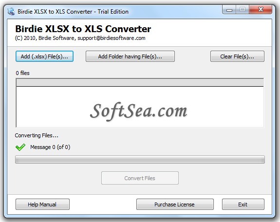 Birdie XLSX to XLS Converter Screenshot
