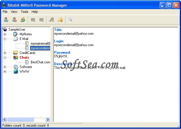 Bitobit Mithril Password Manager Screenshot