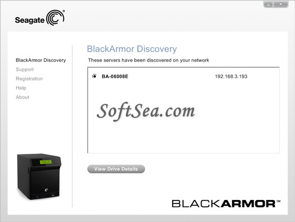 BlackArmor Discovery Software Screenshot