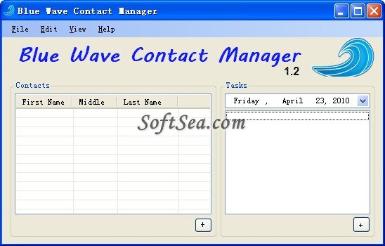 Blue Wave Contact Manager Screenshot