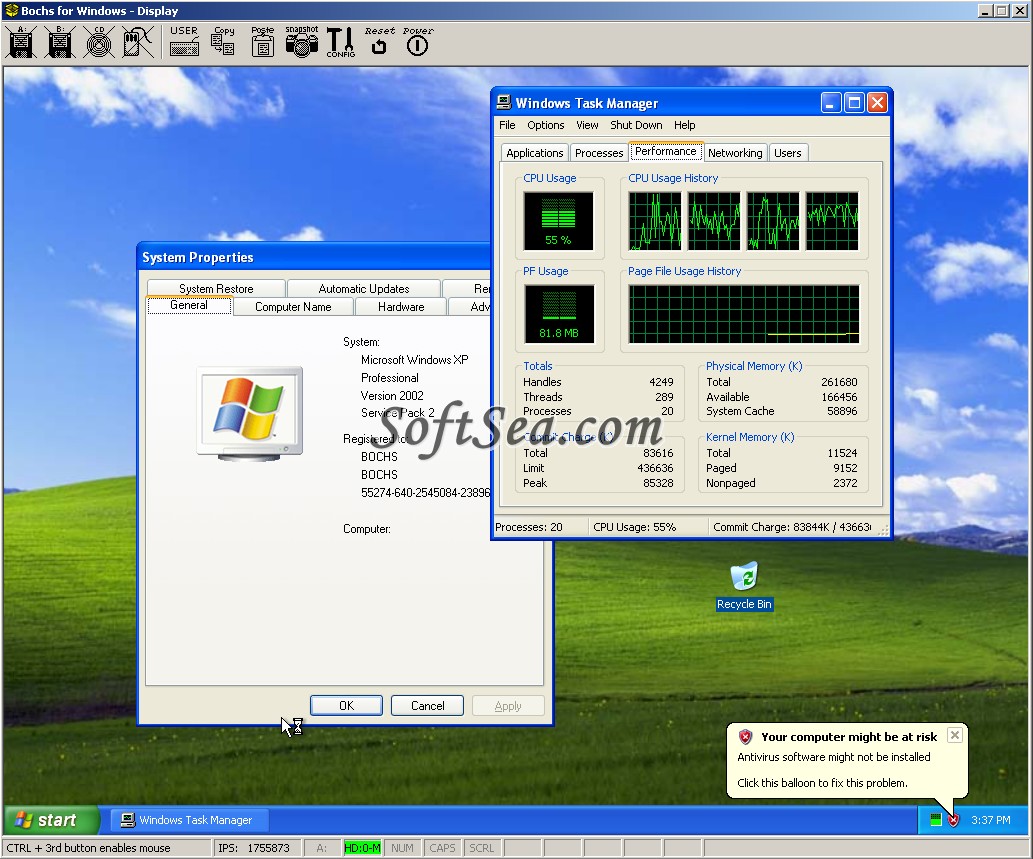 Bochs for Windows Screenshot