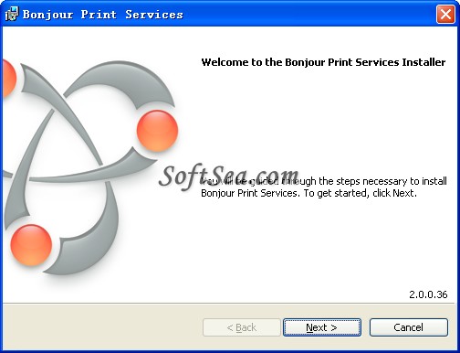Bonjour Print Services for Windows Screenshot