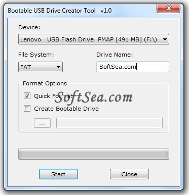 Bootable USB Drive Creator Tool Screenshot