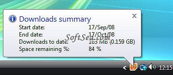 Broadband Download Monitor Screenshot