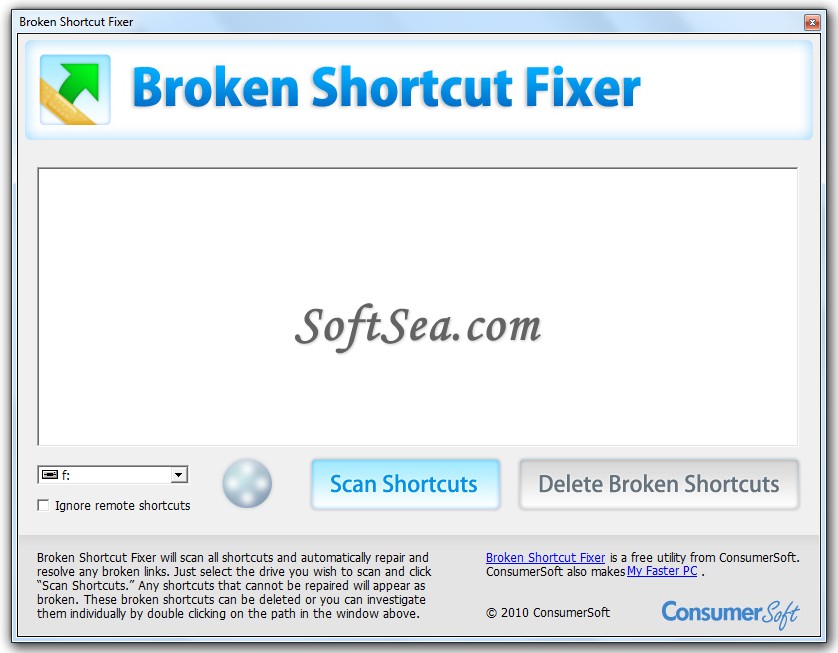 Broken Shortcut Fixer Screenshot