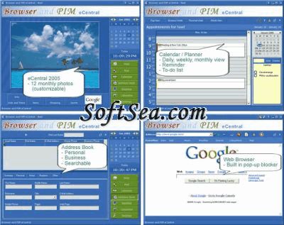 Browser and PIM eCentral Screenshot