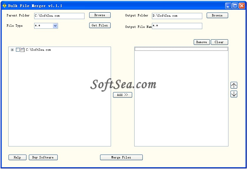 Bulk File Merger Screenshot