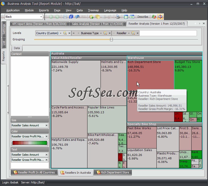 Business Analysis Tool Desktop Screenshot