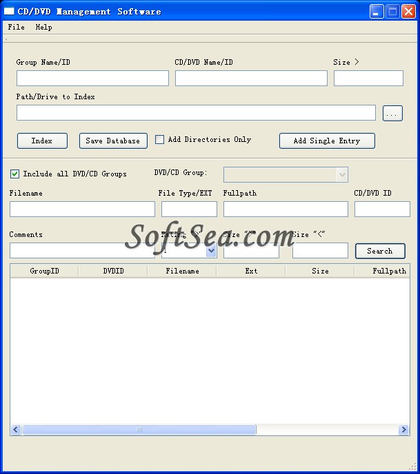 CD/DVD Management Software Screenshot