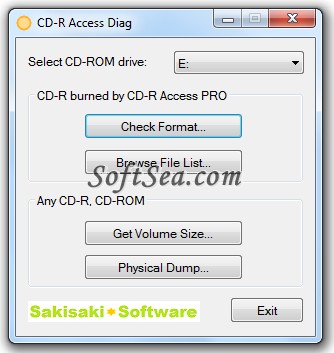 CD-R Access Diag Screenshot