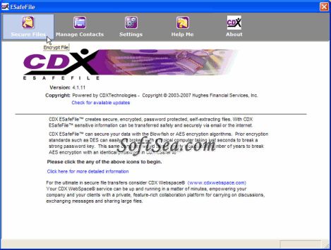 CDX ESafeFile Screenshot