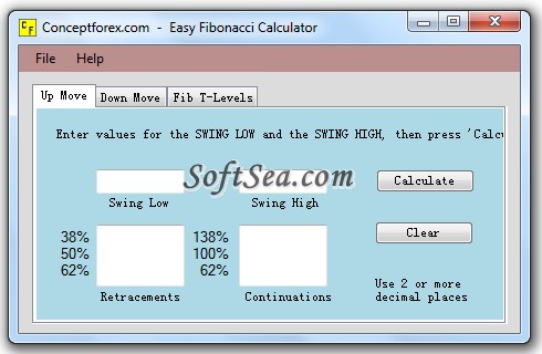 CF Fibonacci Calculator Screenshot