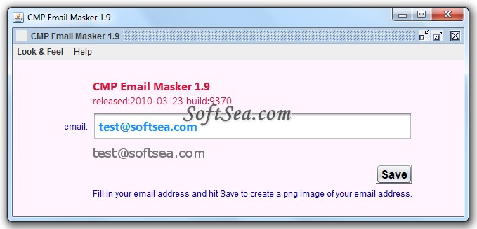 CMP Email Masker Screenshot