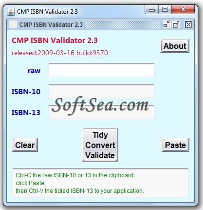 CMP ISBN Validator Screenshot