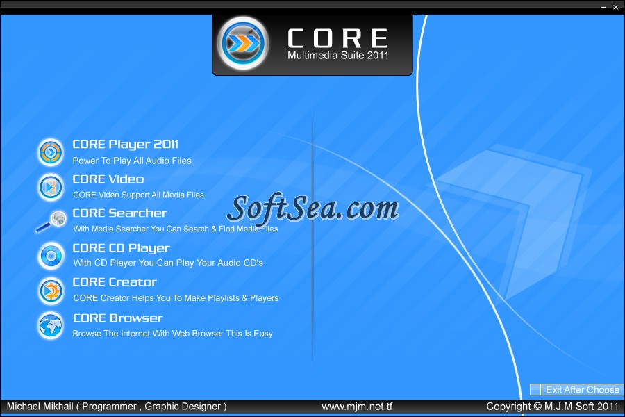 CORE Multimedia Suite Screenshot