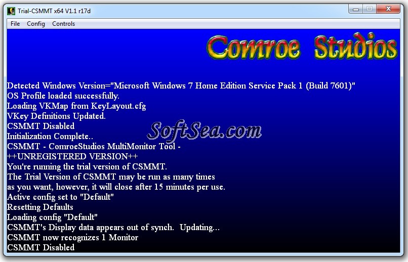 CSMMT - ComroeStudios Multi-Monitor Tool Screenshot