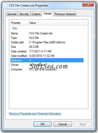 CSV File Creator Screenshot