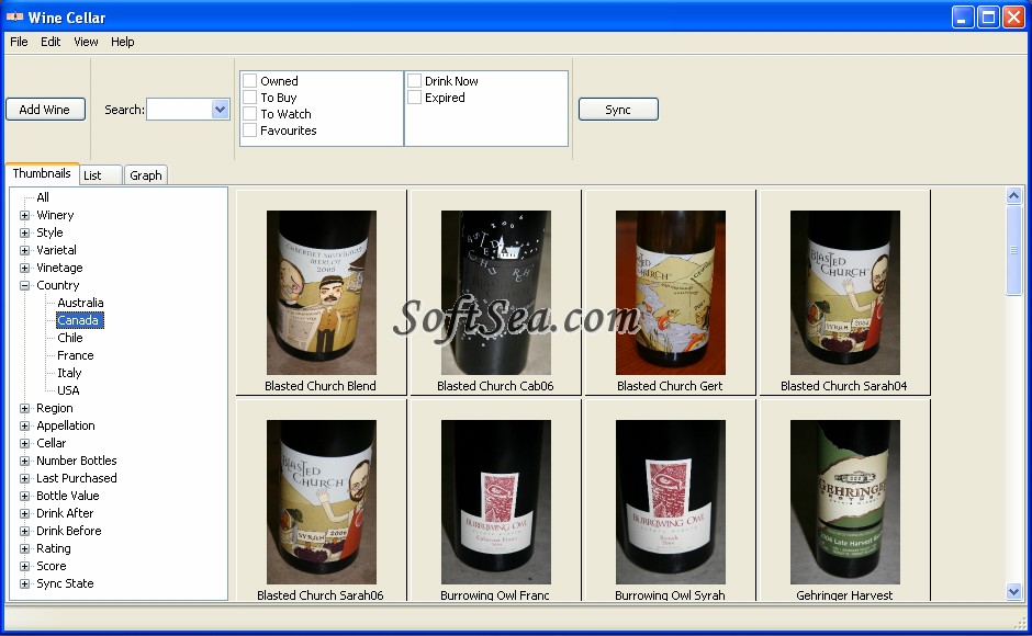 Cadent Wine Cellar Screenshot