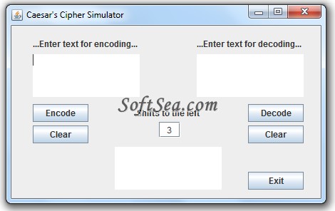 Caesars Cipher Simulator Screenshot