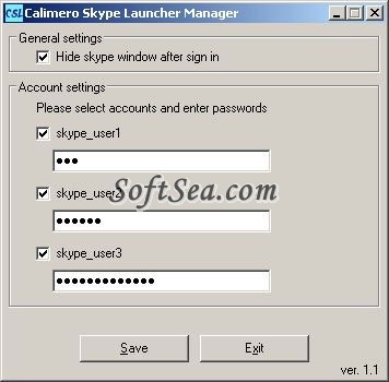 Calimero Skype Launcher Screenshot