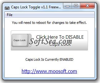 Caps Lock Toggle Screenshot