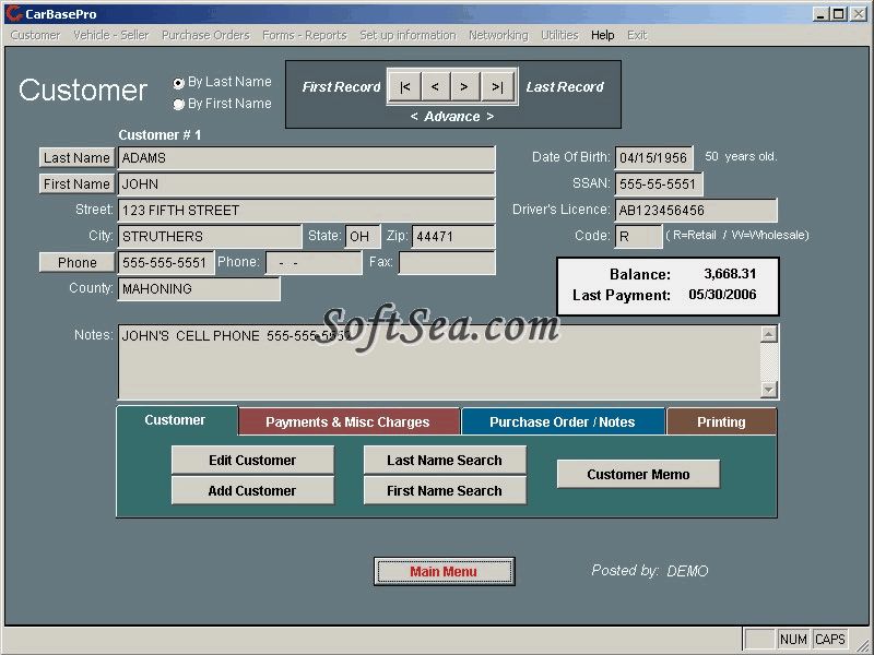 CarBasePro Car Lot Software for used auto dealers Screenshot