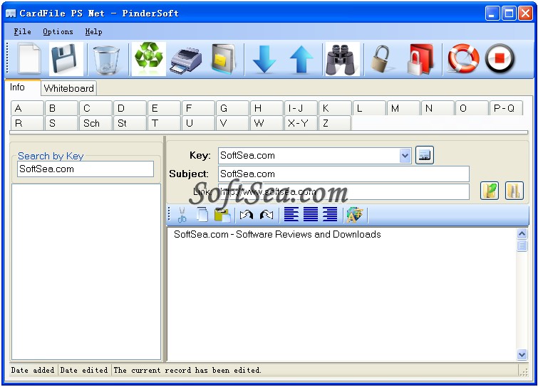 CardFile PS Net Screenshot