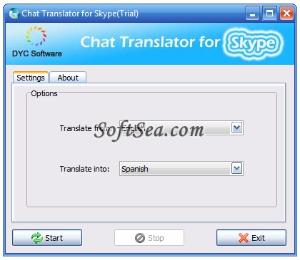 Chat Translator for Skype Screenshot