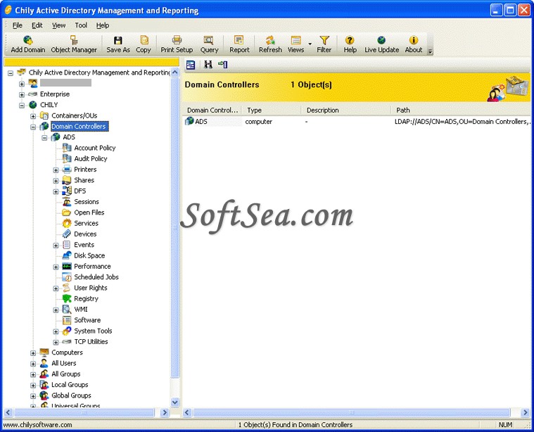 Chily Active Directory Management and Reporting Screenshot