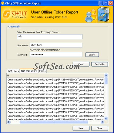 Chily Offline Folder Report Screenshot