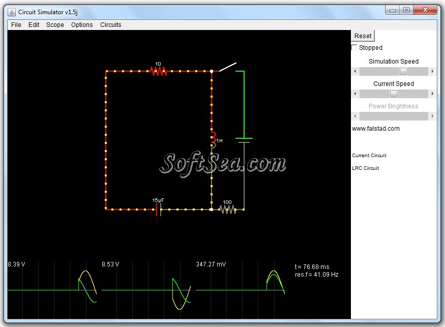 Circuit Simulator Screenshot