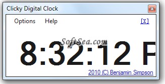 Clicky Digital Clock Screenshot