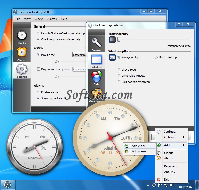 Clock-on-Desktop Lite Screenshot