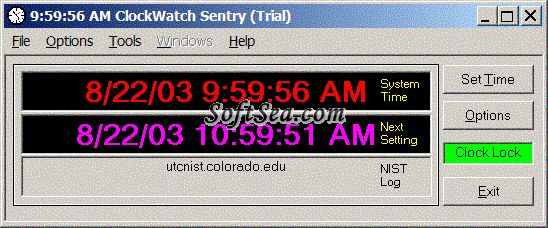 ClockWatch Sentry Screenshot