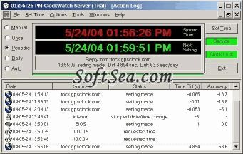ClockWatch Server Screenshot