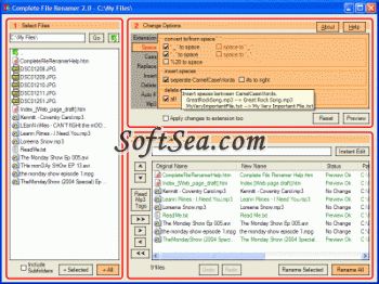 Complete File Renamer Screenshot