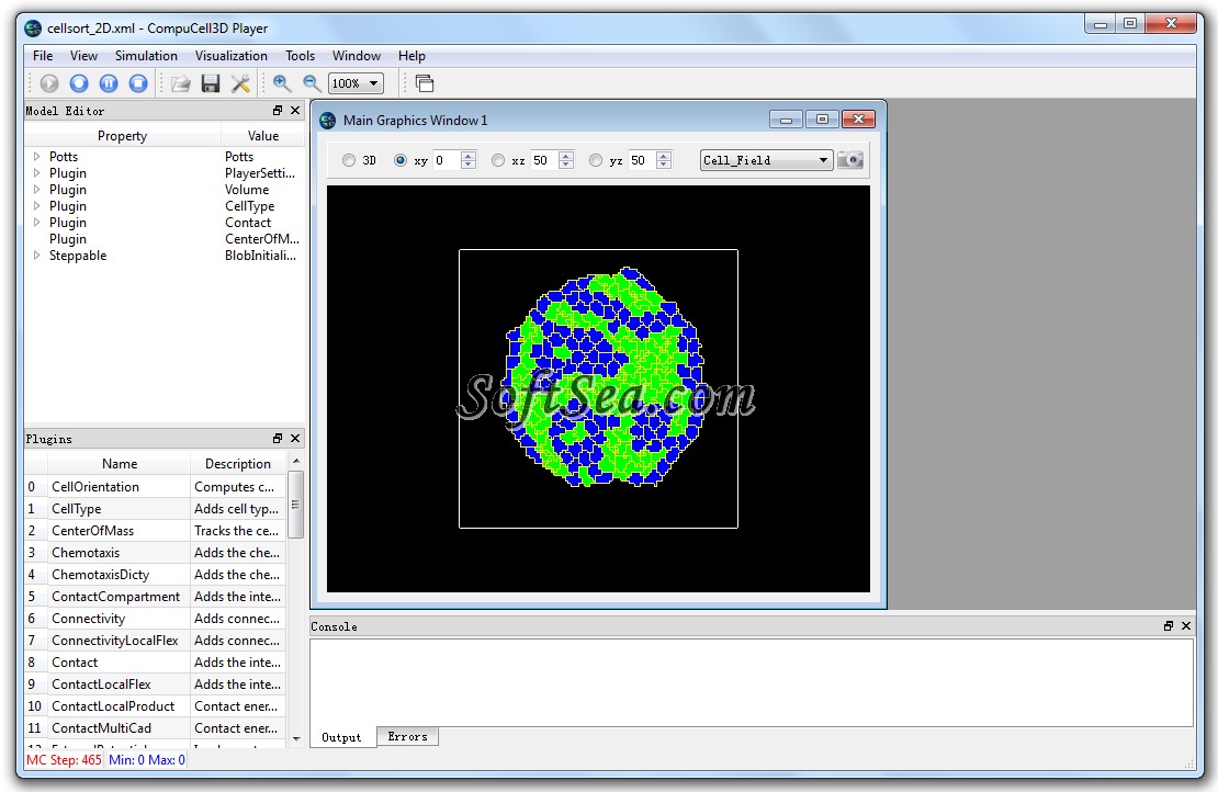 CompuCell 3D Screenshot