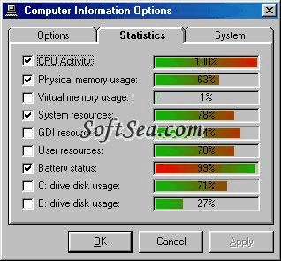 Computer Status Monitor Screenshot