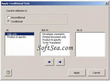 Conditional Text for Word Screenshot