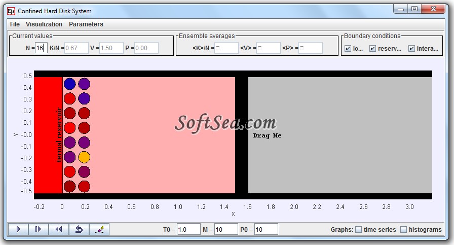 Confined Hard Disk System Model Screenshot