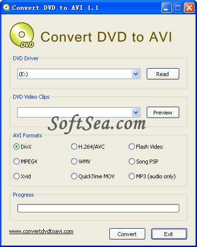 Convert DVD to AVI Screenshot