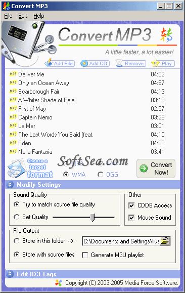 Convert MP3 Screenshot