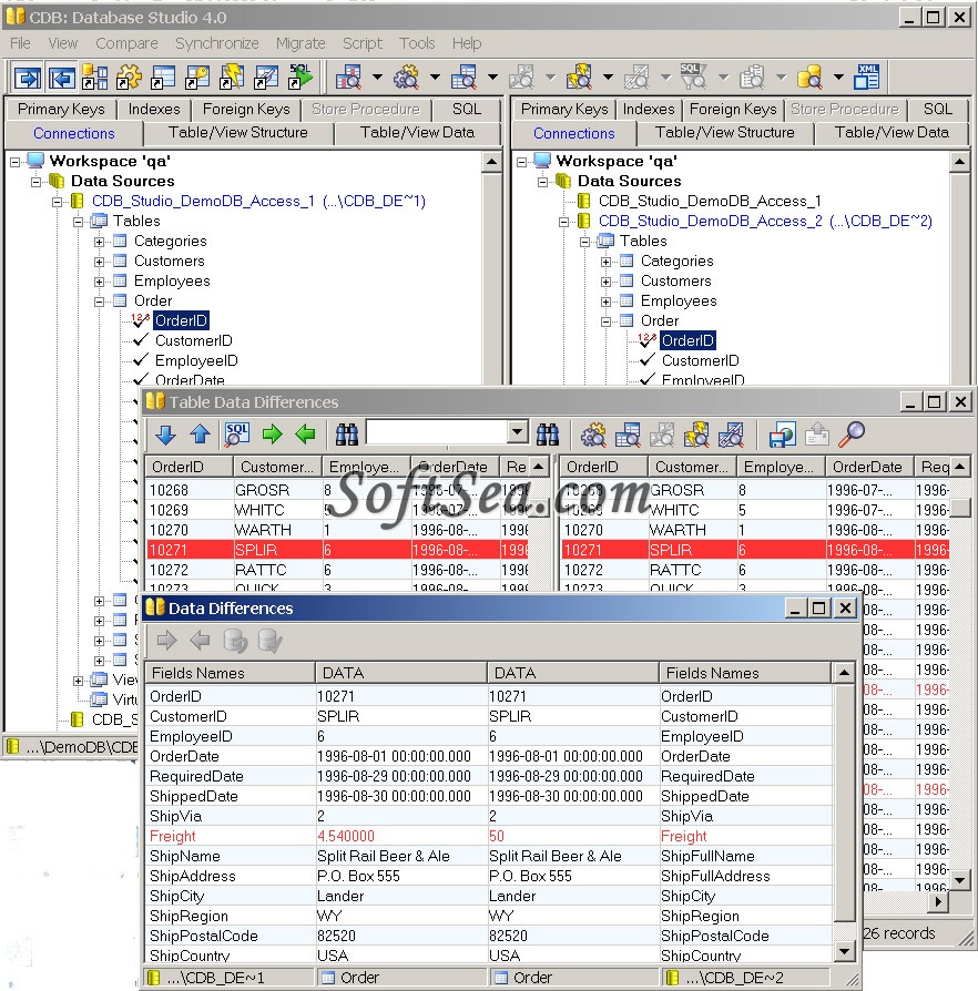 Cross-Database Comparator Lite Screenshot