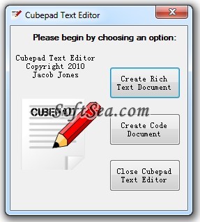 Cubepad Text Editor Screenshot